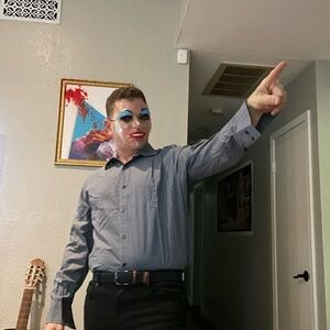 Calvin Klein Men's Blue Button Down Shirt